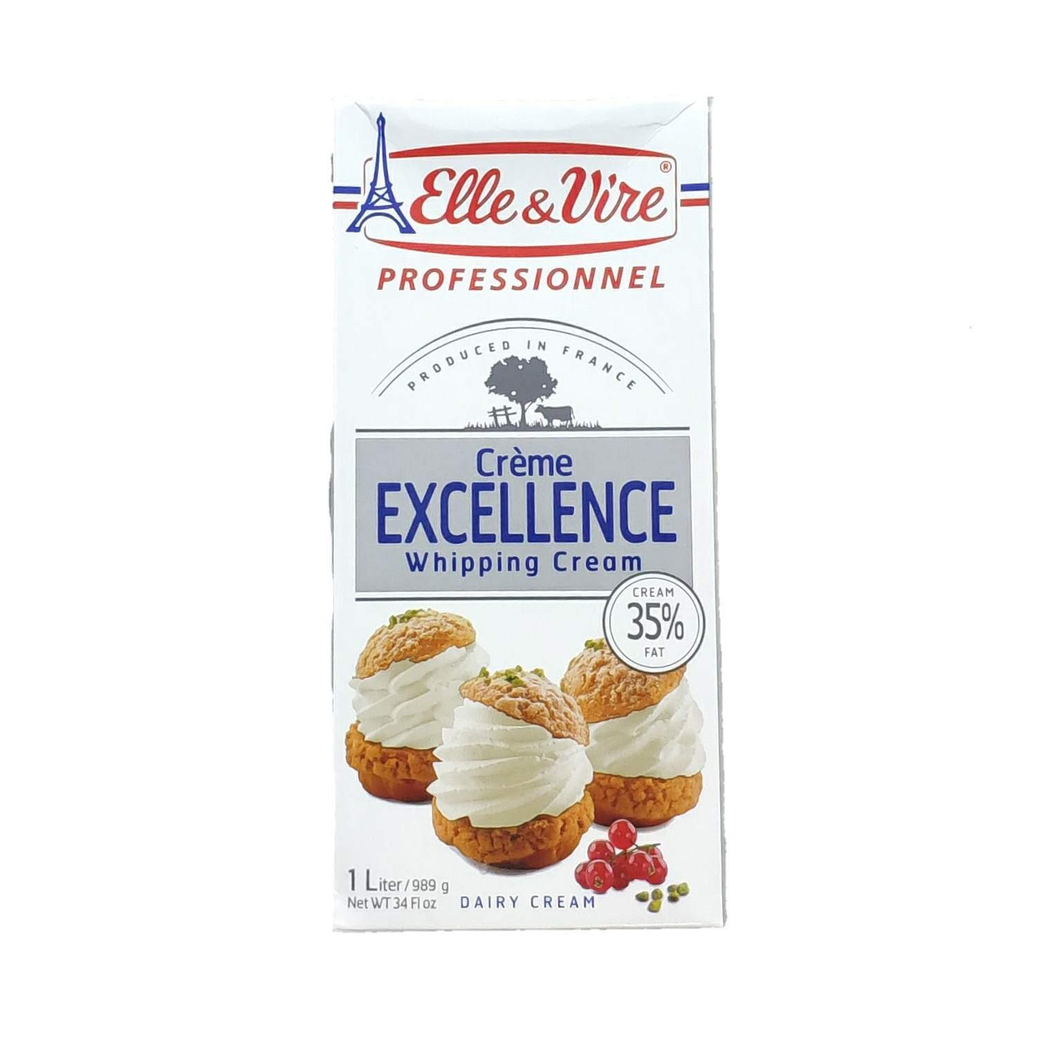 Elle & Vire UHT Sterilized Long Life Liquid Whipping Cream 35 fat 1L